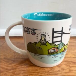 Starbucks Hong Kong Lantau Island Coffee Cup Mug Colorful & Scenic 12 Oz
